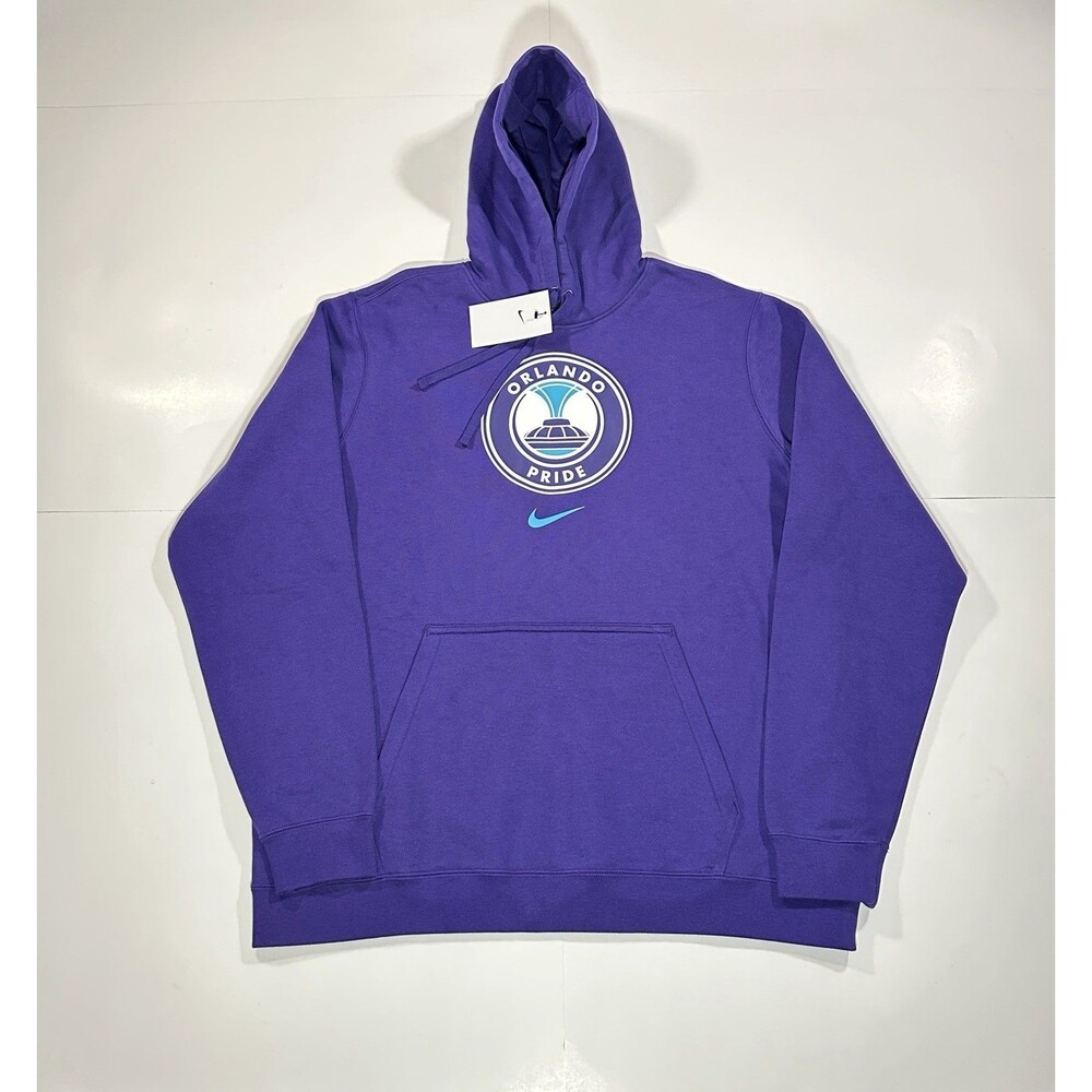Nike Orlando Pride NWSL Purple Club Fleece Pullover Hoodie Men’s NEW Size Large